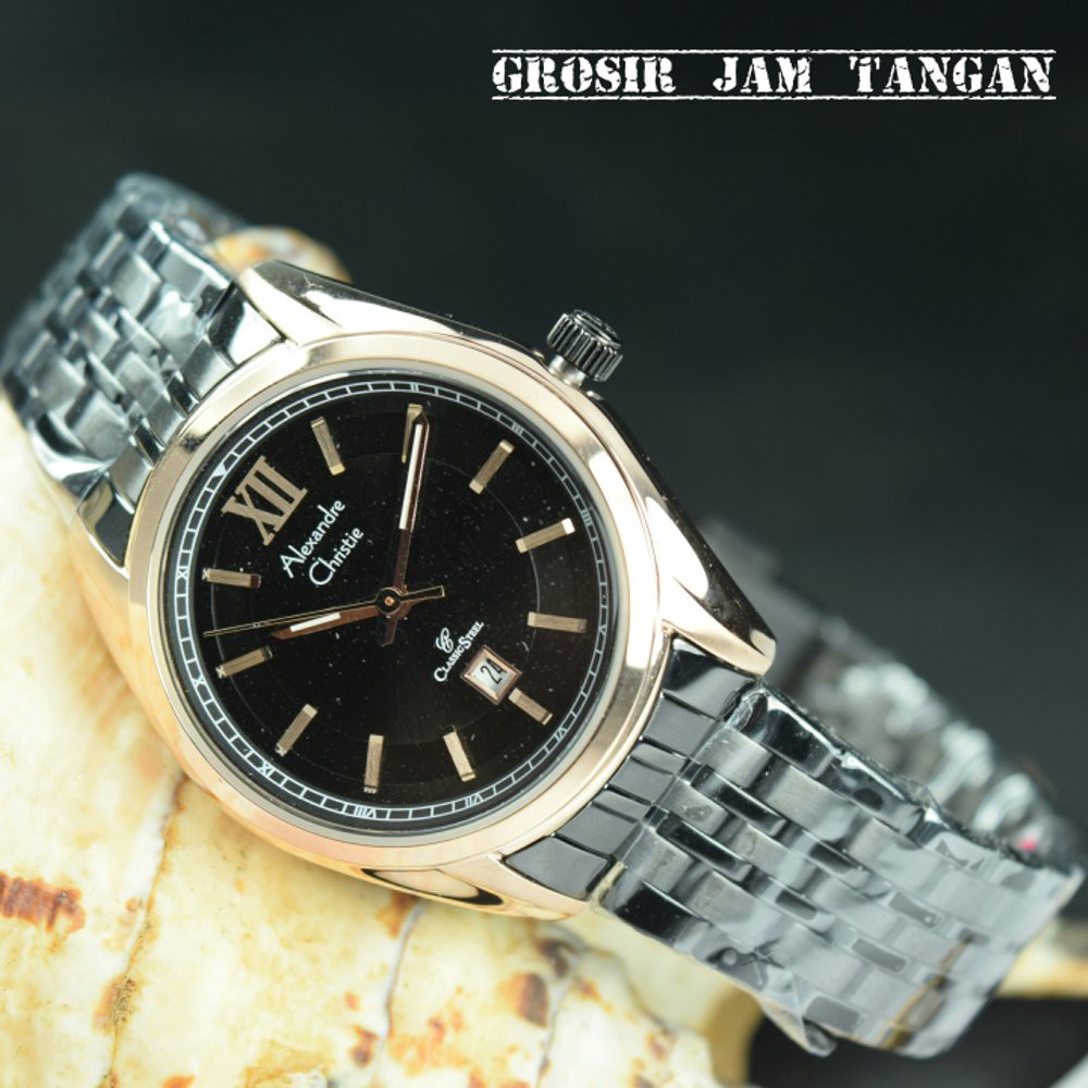 JAM TANGAN ALEXANDRE CHRISTIE WANITA AC 8501 ORIGINAL SIMPLE MEWAH ELEGAN (Garansi Resmi)