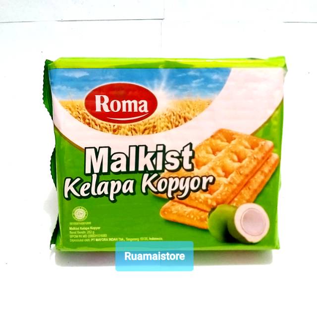 

Roma Malkist Kelapa Kopyor Family Pack 252gram grosir toko snack