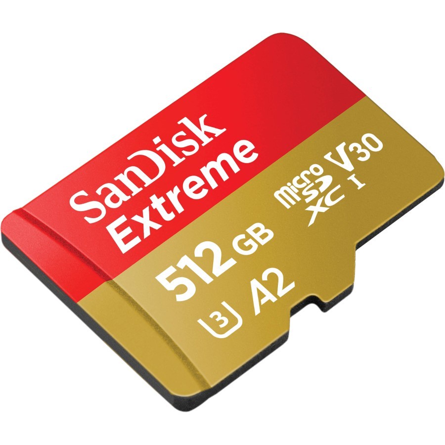Memory 512GB 190mbps | Sandisk MicroSD 512 GB | SanDisk Extreme micro SD  A2 V30 512GB up to 190Mbps - Original Garansi Resmi
