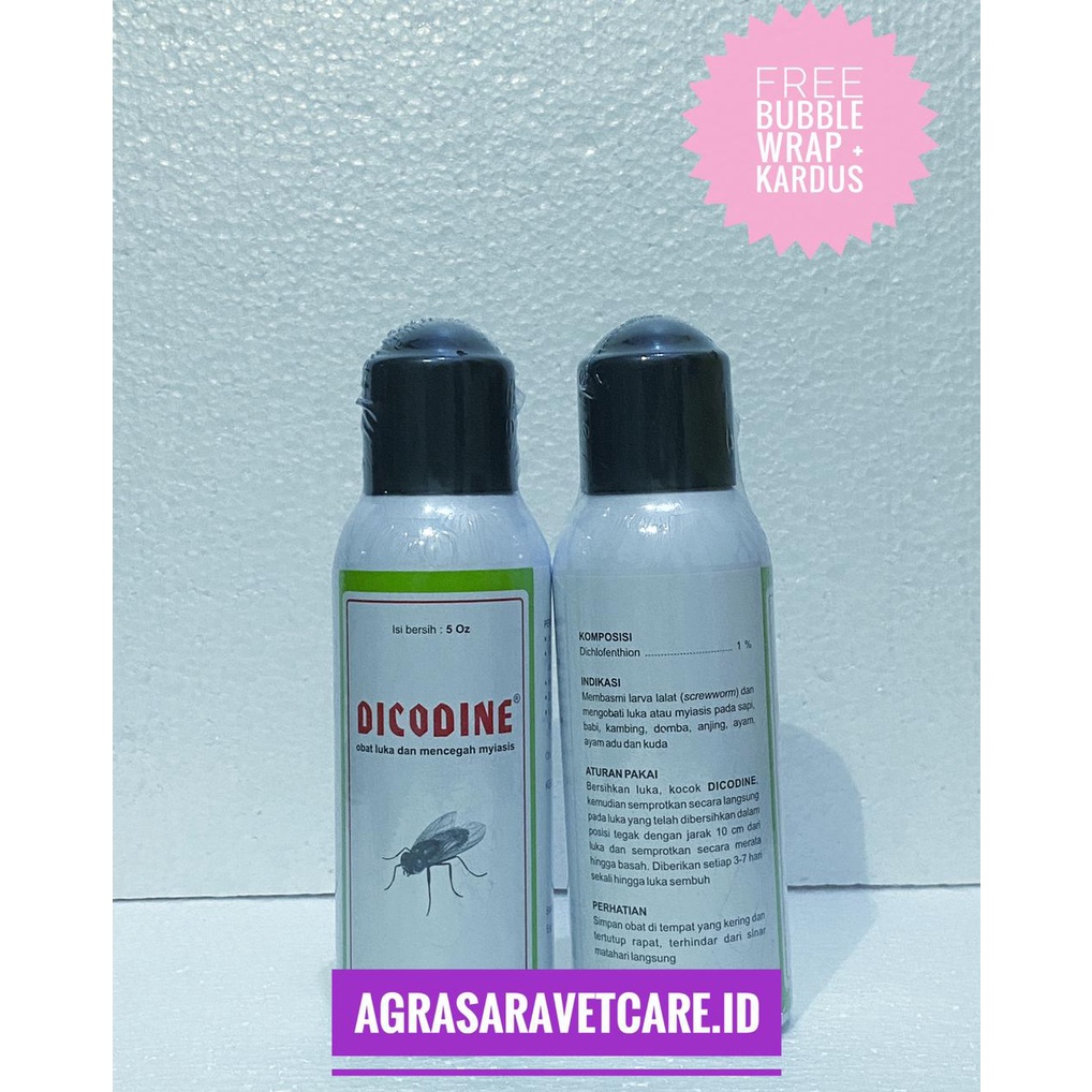 DICODINE spray 50 ML- obat luka Hewan bebas lalat SEPERTI GUSANEX