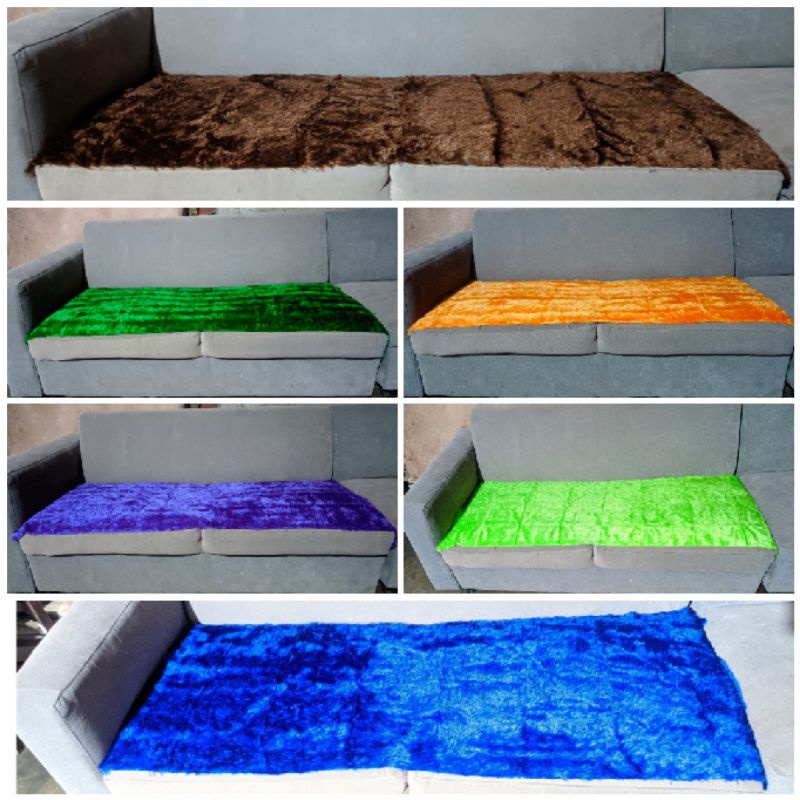 Alas kursi Sofa Bulu Rasfur Kain Alas