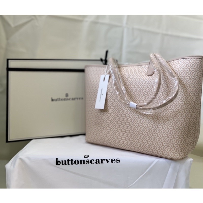 Buttonscarves Izzy canvas bag BEIGE