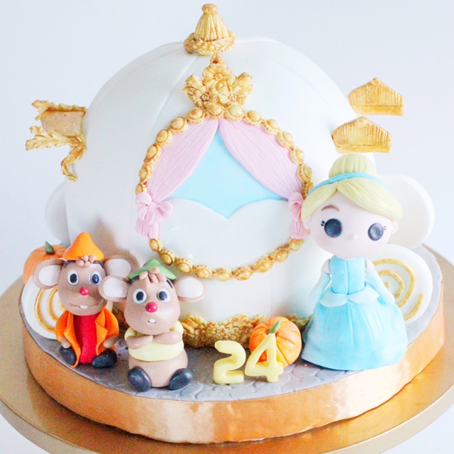 

kue birthday/ ulang tahun cinderella cute populer