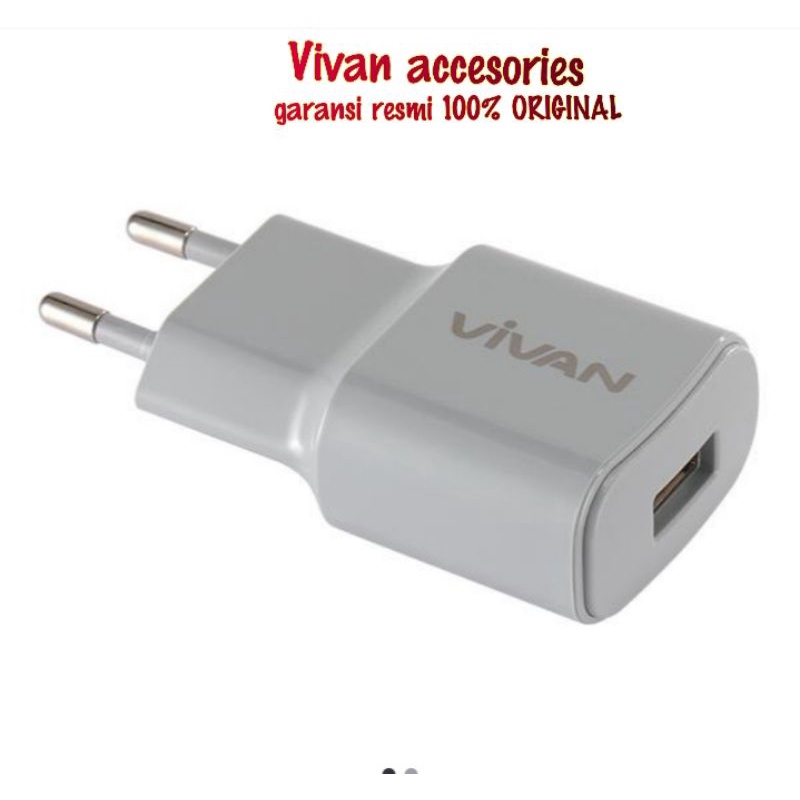 Vivan Adaptor Charger Power oval ll 2A batok charger single USB