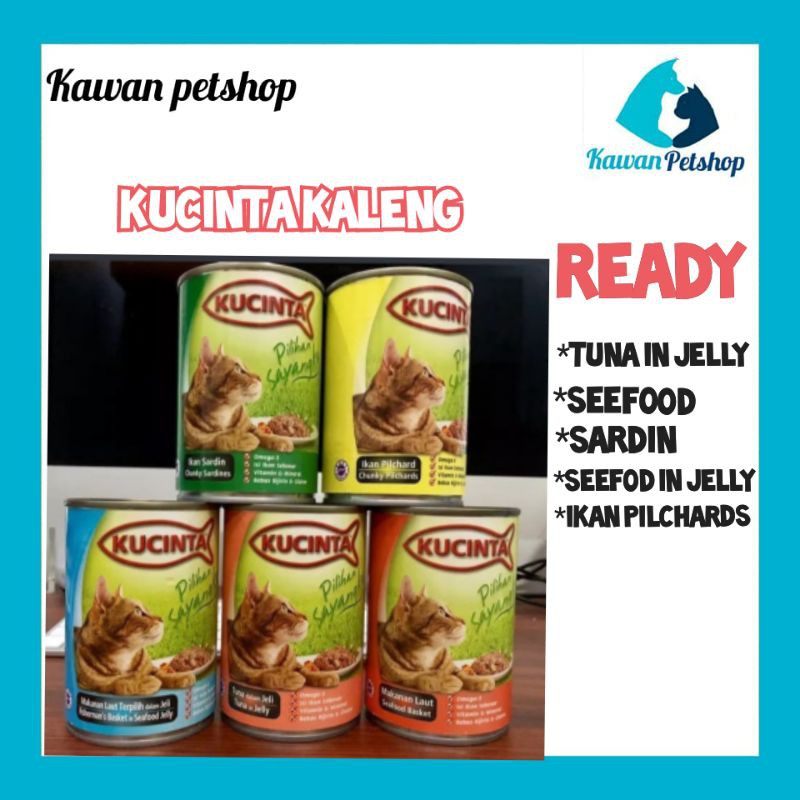 

(Grab Gojek) Kucinta Kaleng 400 g x 24 pcs ( 1 dus)all varian wed food murah Kucinta Kaleng