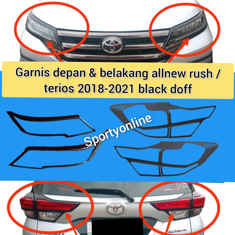 Garnis depan dan belakang allnew rush terios