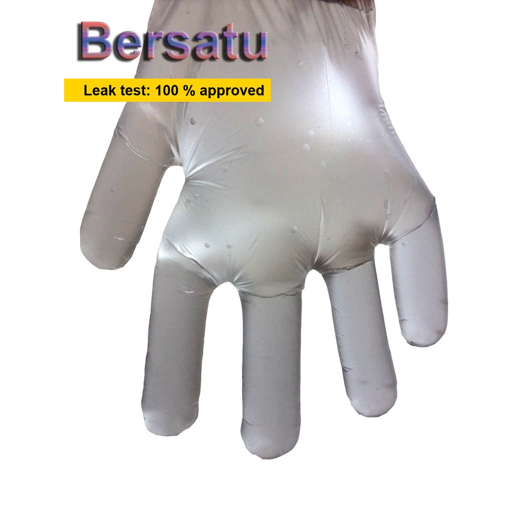 Sarung Tangan Plastik isi 100 ∭ plastic hand glove pelindung tangan ♘ L0 SF Q1