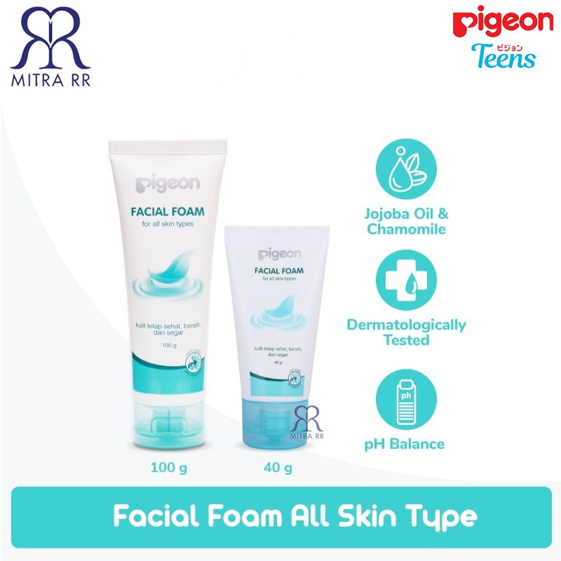PIGEON TEENS Facial Foam Daily Mild Cleansing | All Skin Type | Sabun Muka Pembersih Wajah Remaja 100ml / 40ml