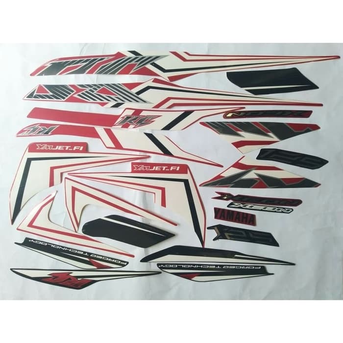 stiker striping yamaha XEON RC 125 2014 merah