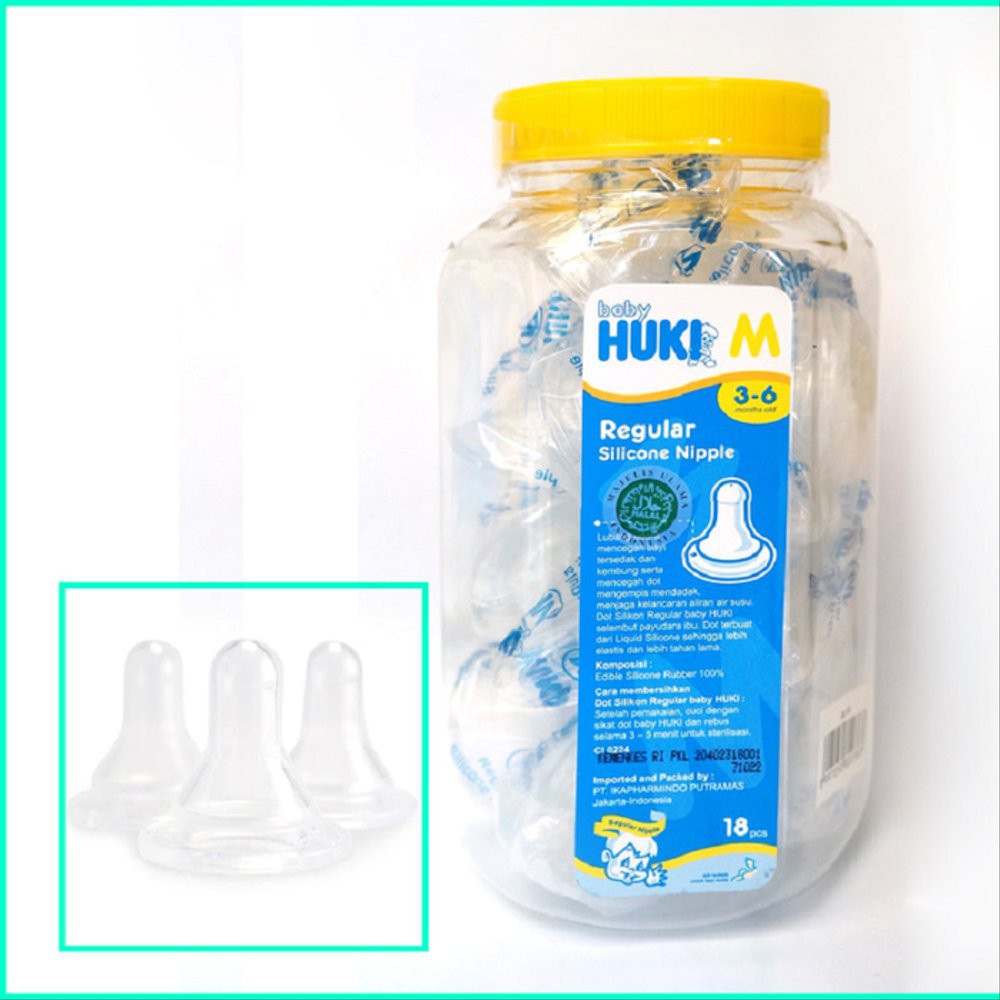 HUKI REGULAR SILICON NIPPEL-DOT BAYI S/M/L (HARGA SATUAN)-M