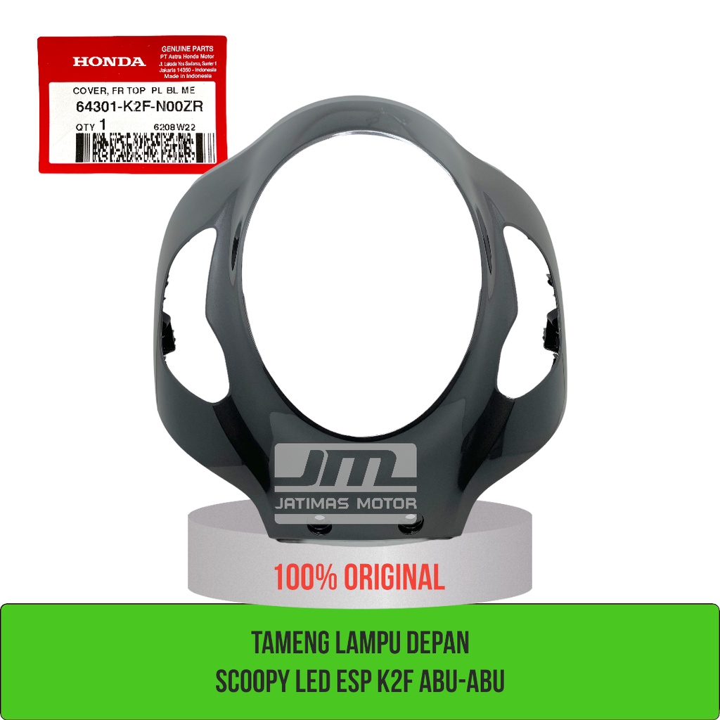 Tameng lampu depan scoopy LED eSP K2F hitam abu-abu 64301-K2F-N00ZR