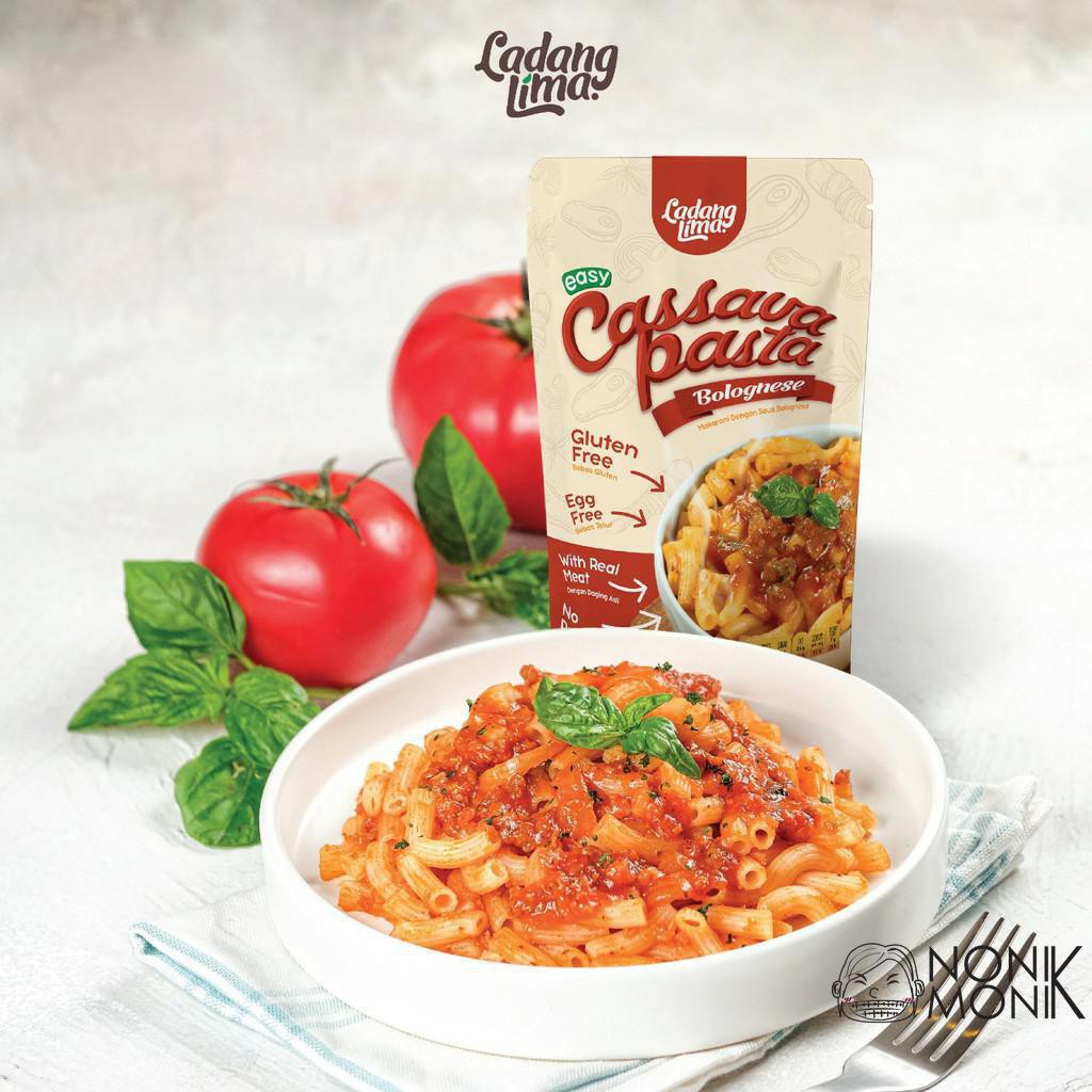 

NonikMonik READY STOCK LADANG LIMA MACARONI CASSAVA PASTA 115 GR BOLOGNESE