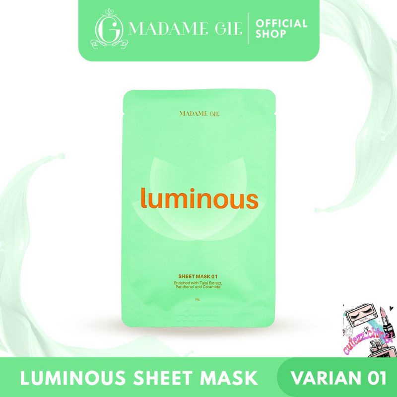 ☃️Cutezz_Ching1☃️Madame Gie Luminous Sheet Mask - Skincare Masker