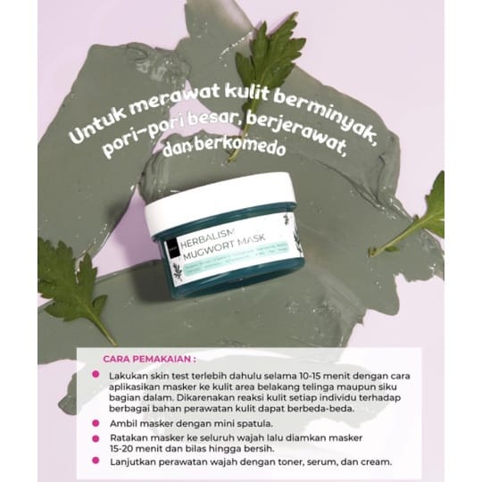 SCARLET WHITENING MASK / MASKER WAJAH HERBALISM MUGWORT / SERIOUSLY