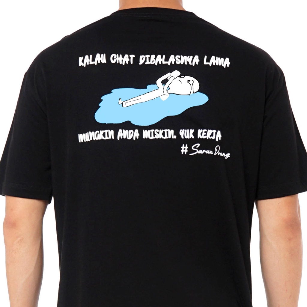 SaranDoang Kaos - Chat Dibales Lama Hitam