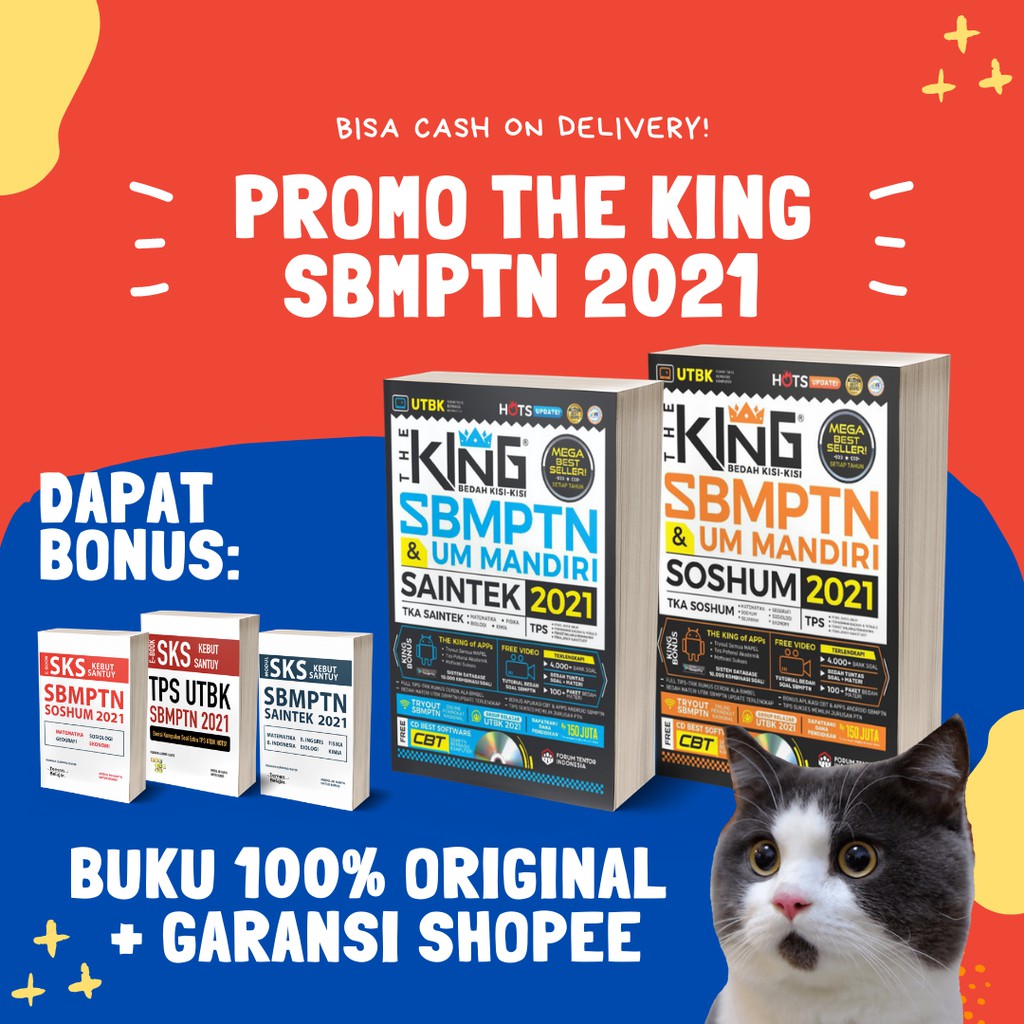 BUKU SBMPTN 2021 / BUKU SBMPTN SOSHUM 2021 / BUKU SBMPTN SAINTEK 2021 / THE KING BEDAH KISI2 SBMPTN