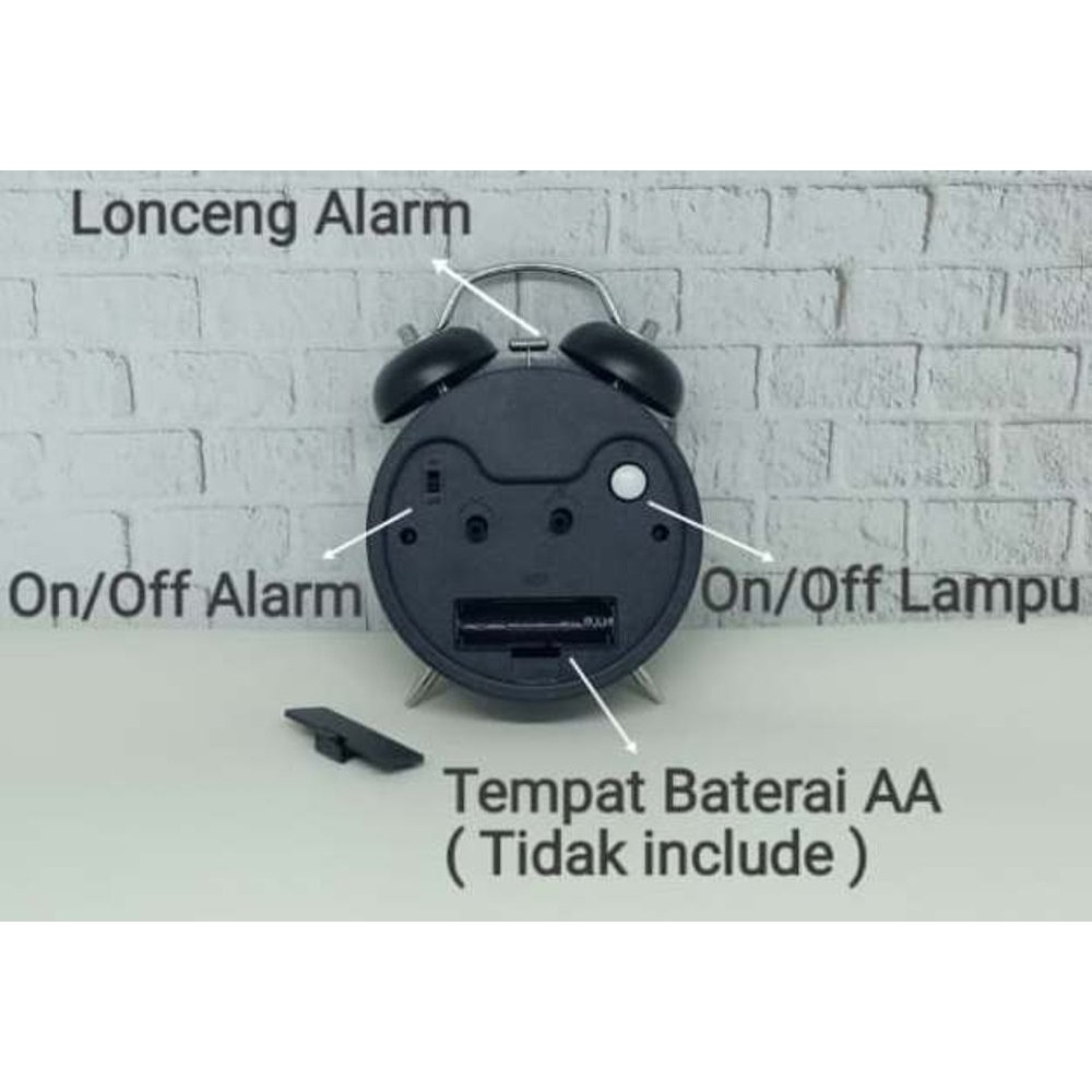 JAM WEKER KRING 4 inch FULL BODY BESI - TWINBELL ALARM CLOCK KEROPPI