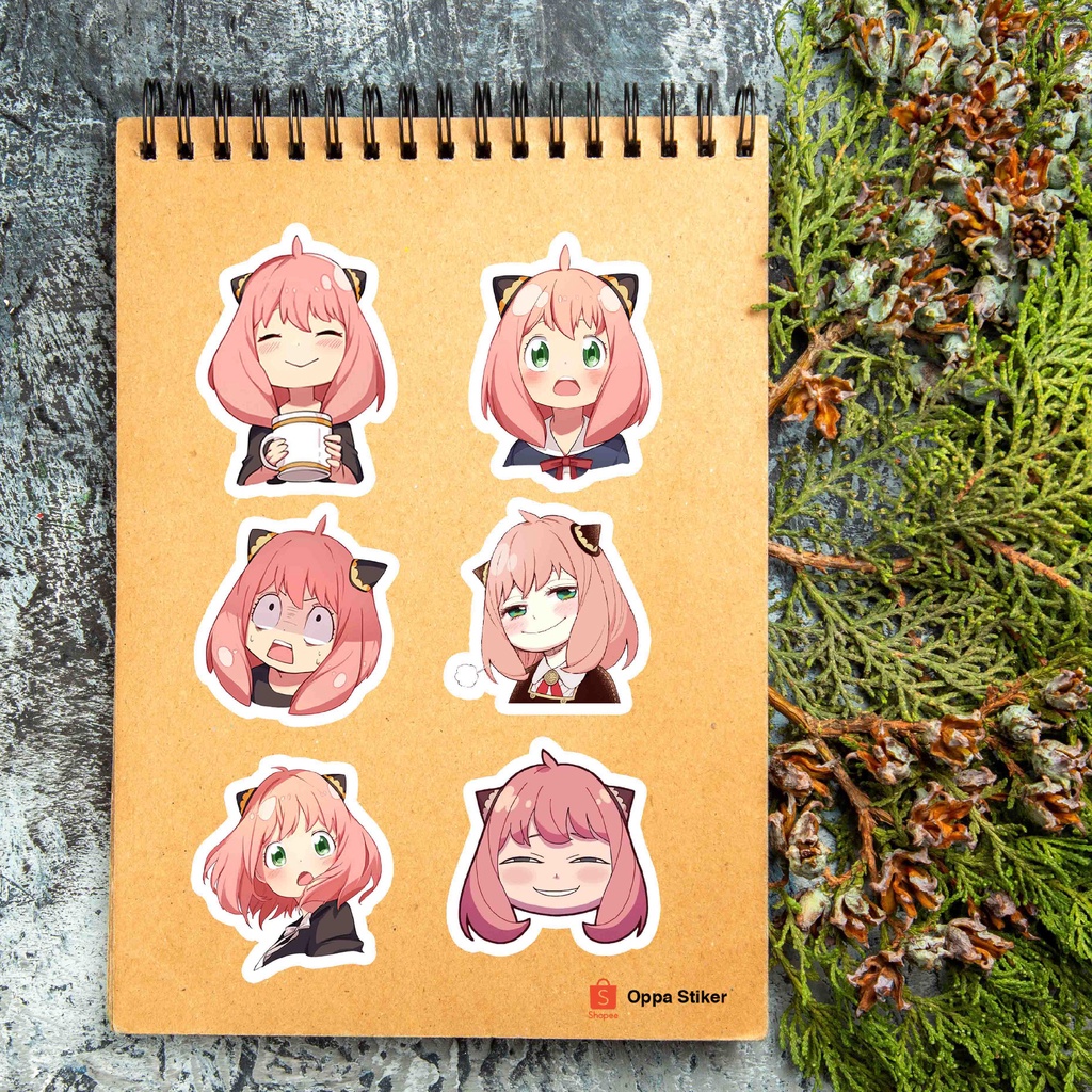 

Sticker Anime Anya Spy X Family Cuting Sticker Stiker lucu