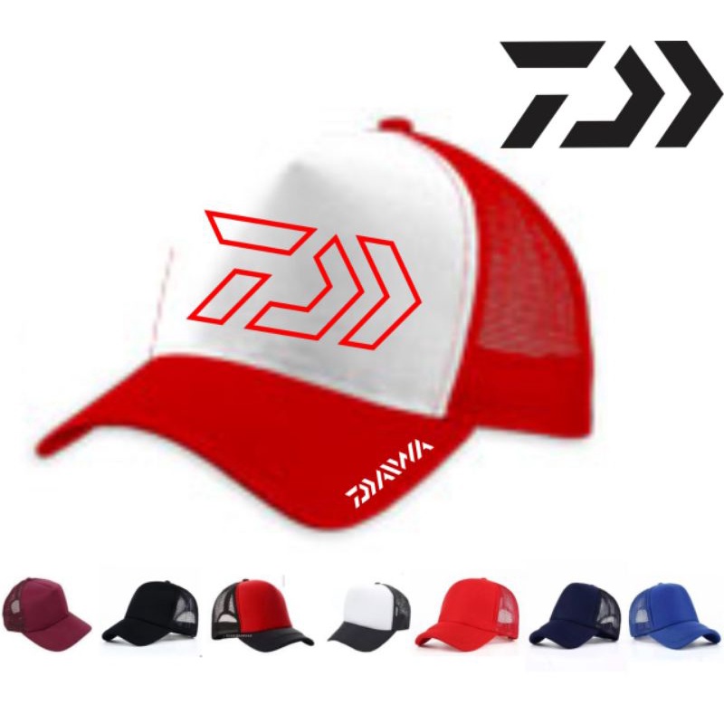 Topi DAIWA topi mancing jenis topi trucker for angler profesional fishing hat topi jaring