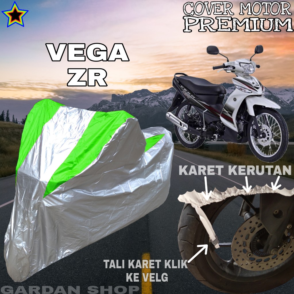 Sarung Motor VEGA ZR Silver HIJAU Body Cover Penutup Pelindung Motor Vega PREMIUM