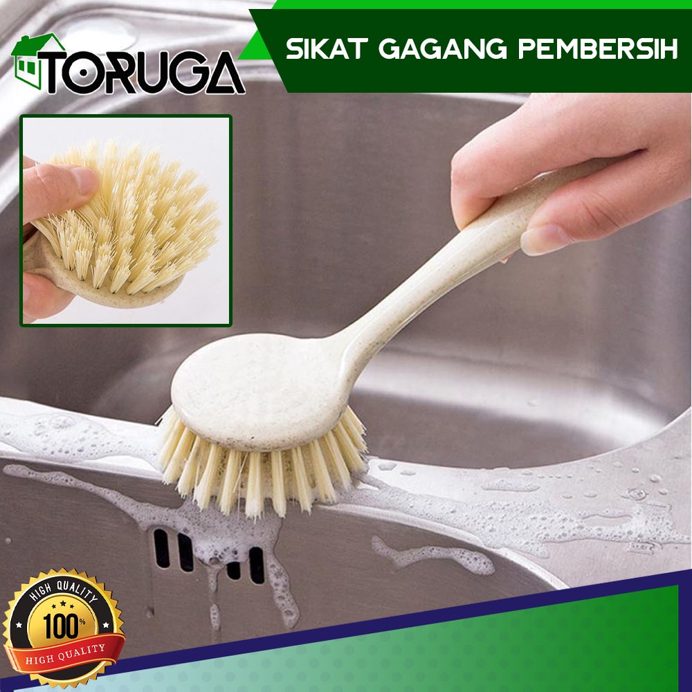 Sikat Plastik Pembersih Dapur Kitchen Gagang Panjang Brush Panci Kompor Multifungsi Halus Lembut Ringan
