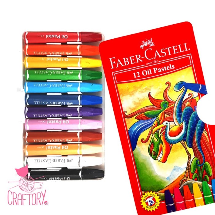 

PASTEL-DRY-OIL- FABER CASTELL HEXAGONAL OIL PASTEL CRAYON 12 COLOURS WARNA -OIL-DRY-PASTEL.