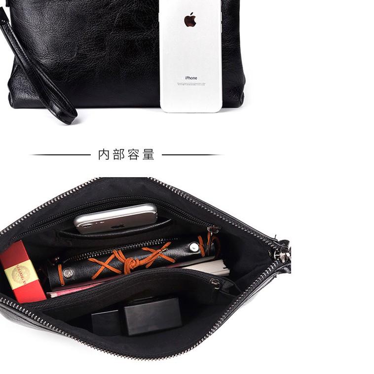 ✿ MS Clutch Bag - Tas Tangan Kulit Pria Kyojin e V7727 ☀