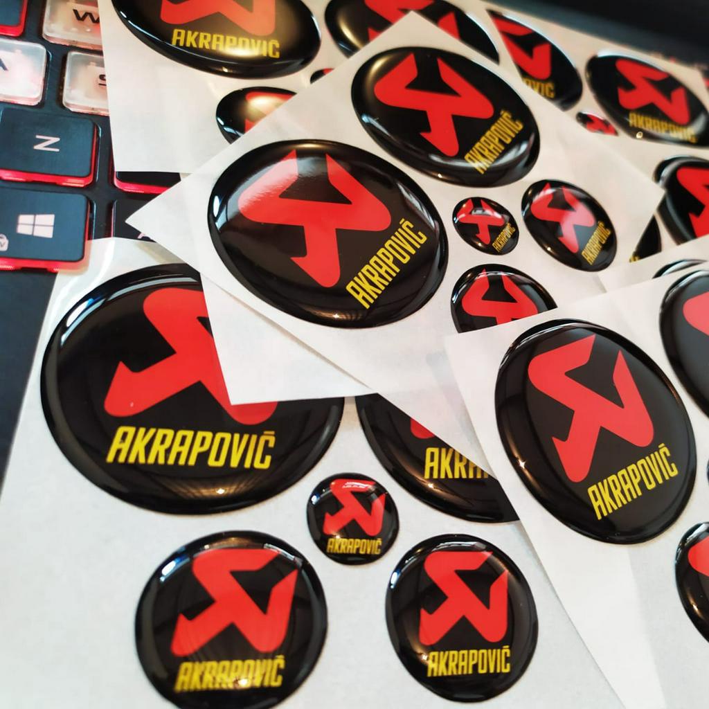 STIKER MOTOR TIMBUL EMBLEM LOGO AKRAPOVIC YAMAHA AEROX NMAX LEXI SET AKSESORIS AESTHETIC KEREN