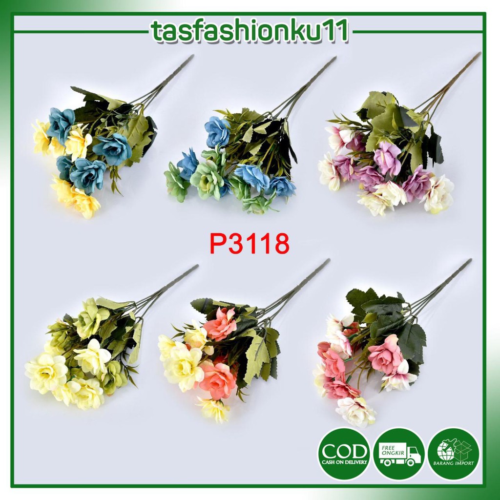 TF11 - COD - P 3118 ( 1 KG BISA 43 PCS ) BUNGA DEKORASI / BUNGA BUKET / BUNGA DAN TANAMAN ARTIFISIAL