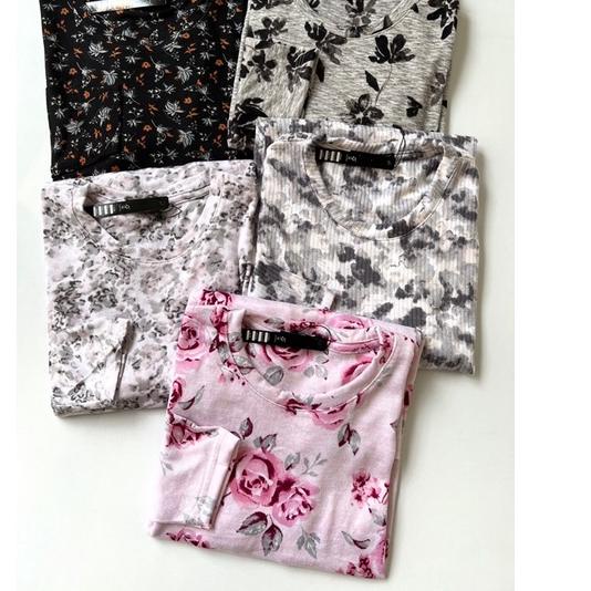 READYBASIC - BAJU KAOS LENGAN PANJANG BAHAN RAJUT PREMIUM MOTIF