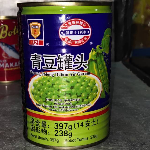 Kacang polong kaleng/ kacang polong maling/ Cannes green peas 397gr