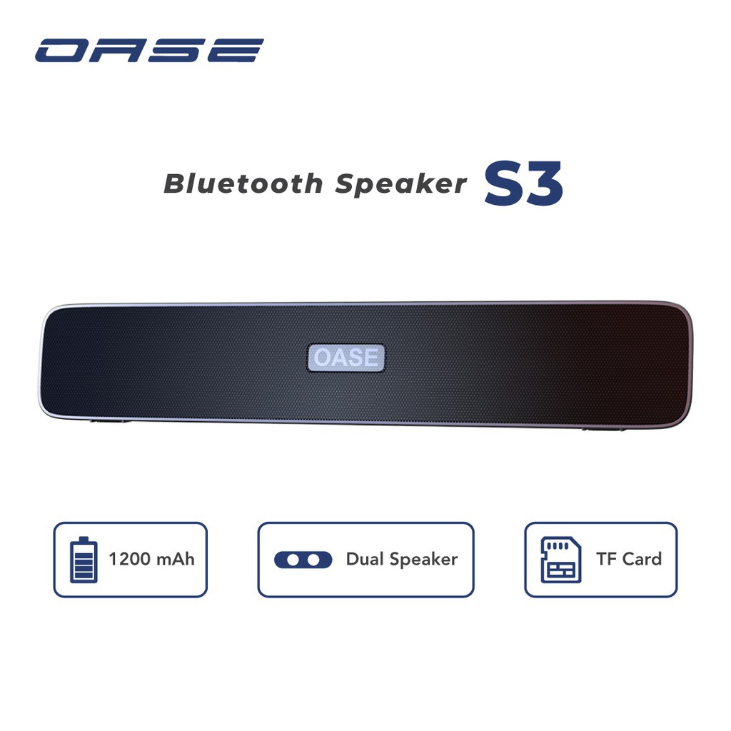 OASE Bluetooth Speaker Portable OASE S3 Dynamic Bass Garansi Resmi 1 Thn Bluetooth Speaker portable