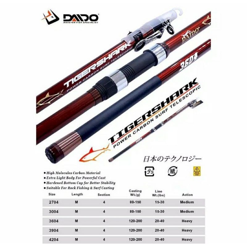 JORAN DAIDO TIGERSHARK&Amberjack&ELITO BLACK SEADEVIL  SURF CARBON 300-420CM