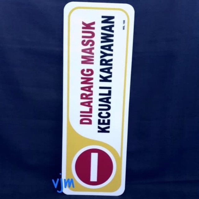 

Office & stationery Label DILARANG MASUK KECUALI KARYAWAN Acrylic (29x10)cm