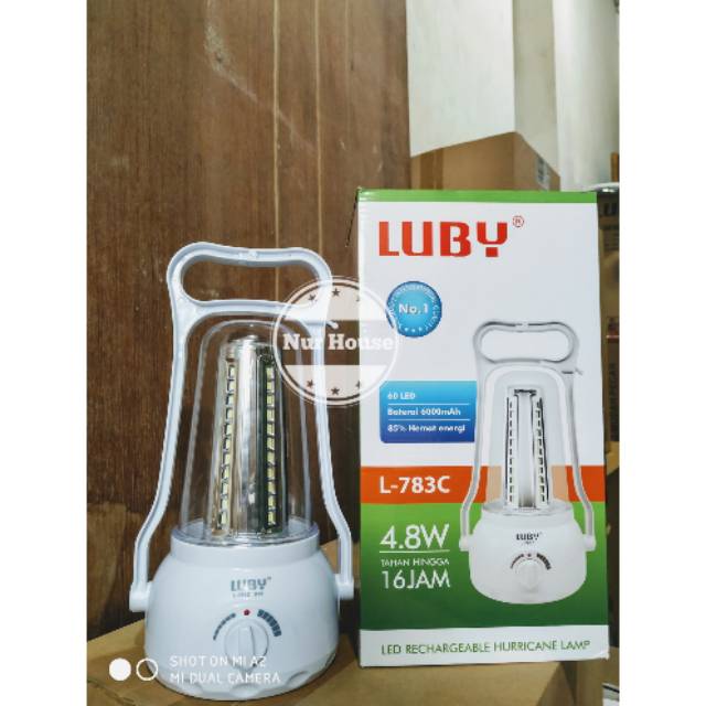 lampu led emergency luby 783 led 5 watt tahan lama 16 jam