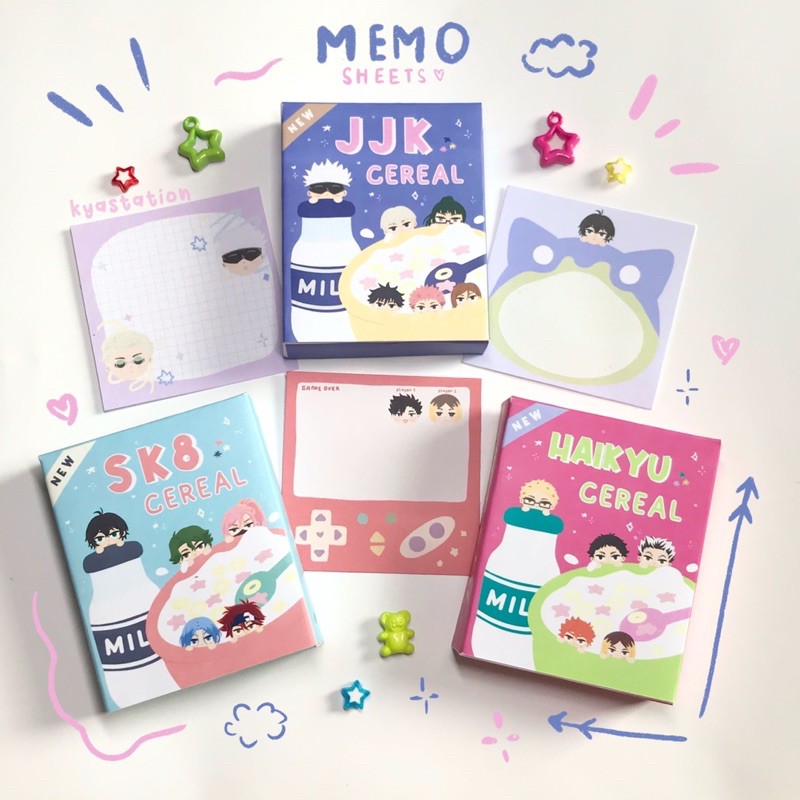 

kyastation - cereal box memo sheets [CLEARANCE SALE]