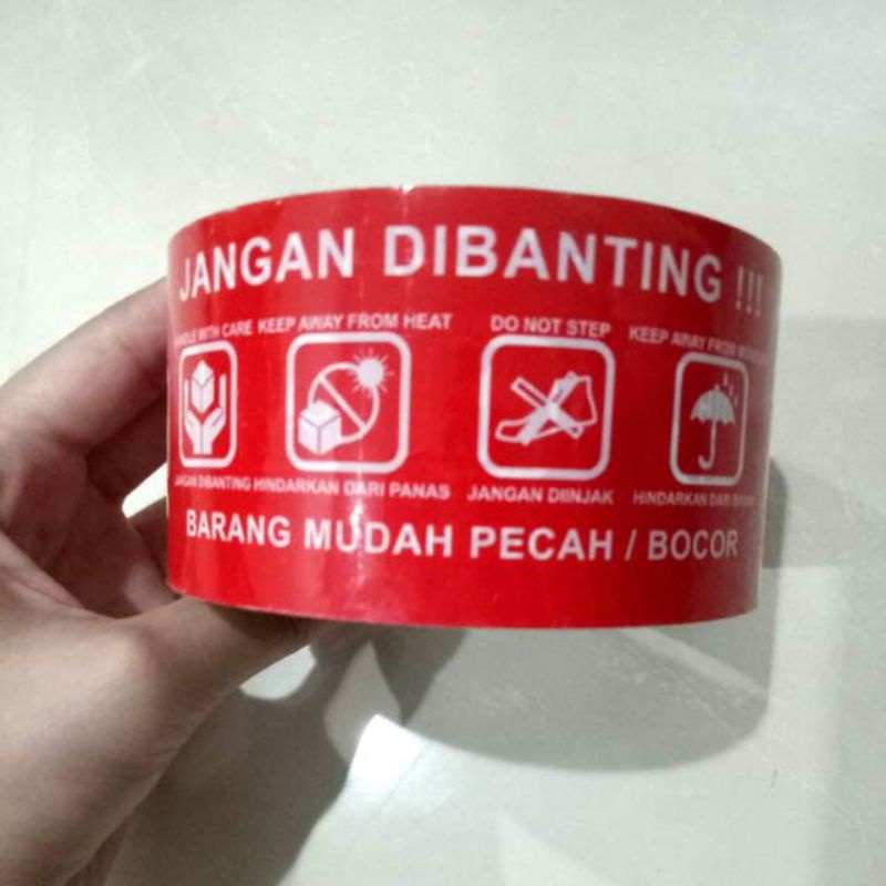

LAKBAN FRAGILE WARNA MERAH 48mm 50 YARD