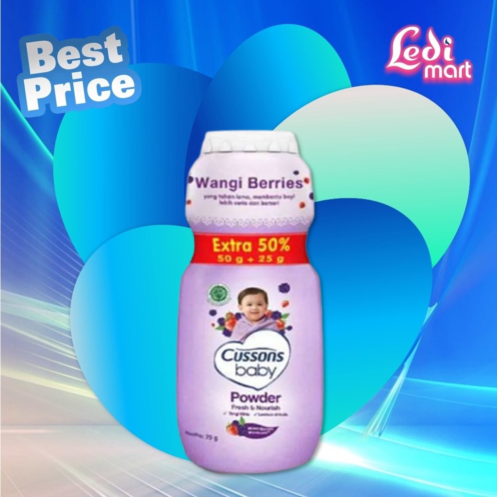 ORIGINAL Cussons Baby Powder 35gr + 15gr BPOM / Bedak Bayi Cusson / LEDI MART