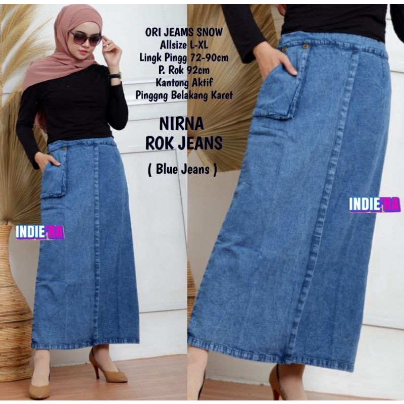 ROK JEANS PANJANG WANITA MODEL BARU BAWAHAN PEREMPUAN KEKINIAN  WANITA DEWASA  JEANS TERMURAH TERBAR
