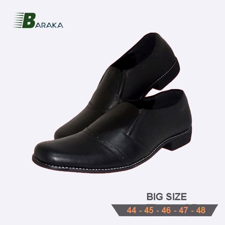 sepatu pria pantofel tanpa tali BIG SIZE 44-48 sepatu ukuran jumbo-besar-gede / sepatu kerja kantor