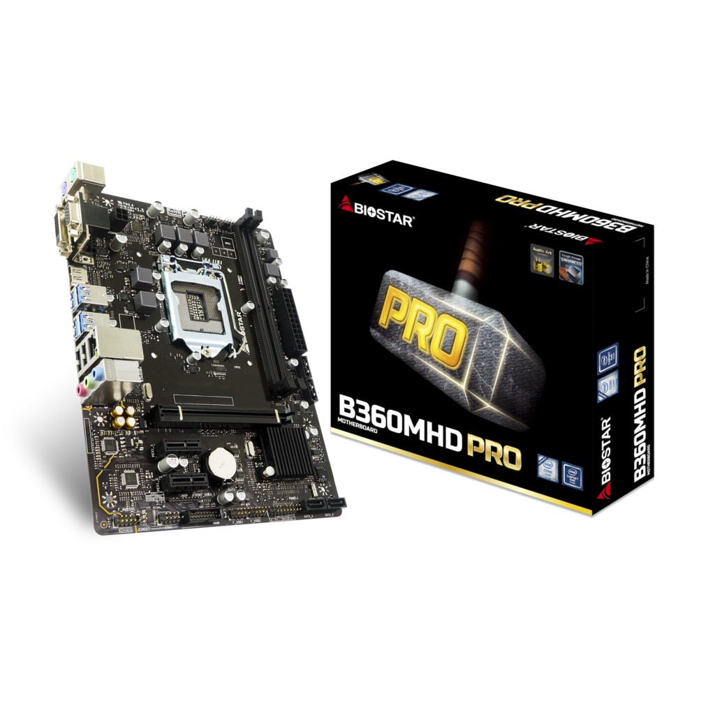 BIOSTAR Motherboard B360MHD PRO LGA1151 Intel B360 DDR4