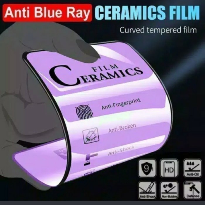 REALME 11 10 9 9 PRO 9 PRO+ 8 5G 8i 8 nfc 8 8 PRO 3 3 PRO C11 2020 C12 C15 ANTI GORES LENTUR BLUE LIGHT CERAMIC, ANTI RADIASI PELINDUNG LAYAR ANTI PECAH SCREEN GUARD FULL COVER PRESISI PELINDUNG LAYAR BUKAN KACA TEMPRED 9 PRO PLUS 9 PRO +