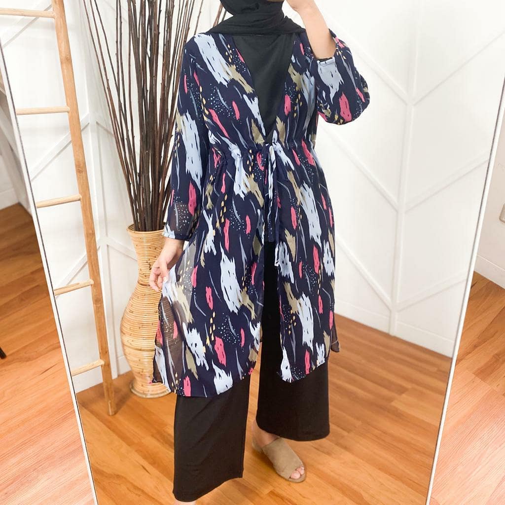 Aiza Collection - Pajamas Wanita Lengan Panjang Bahan Babydoll