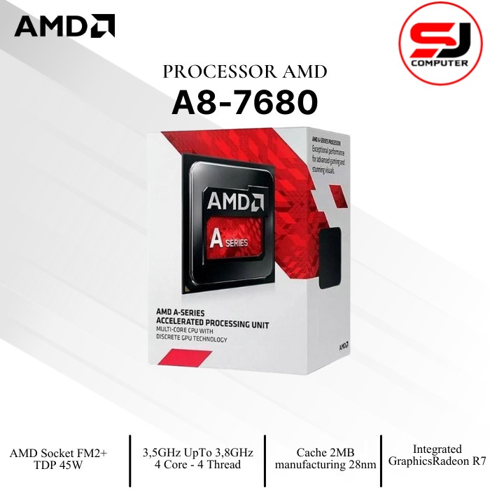 AMD Processor A8-7680 [3.5 GHz, Socket FM2+, Radeon R7 GPU]