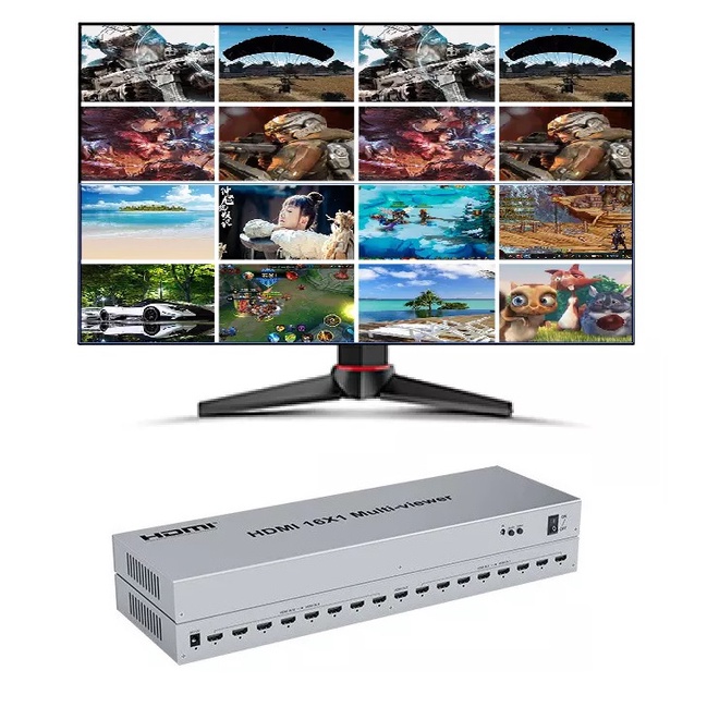 Multi Viewer HDMI 16x1 Multi View Display Splitter Switch HDTV