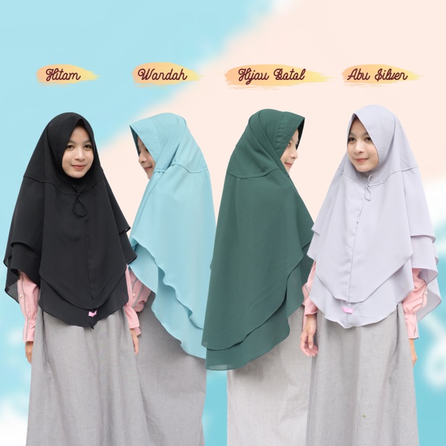 Khimar Nafisa / khimar 2 layer soft pet antem