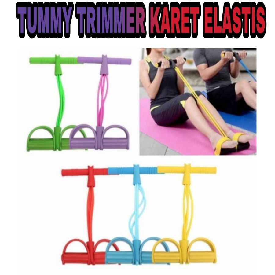 TUMMY TRIMMER KARET ELASTIS ALAT FITNESS OLAHRAGA BAKAR LEMAK