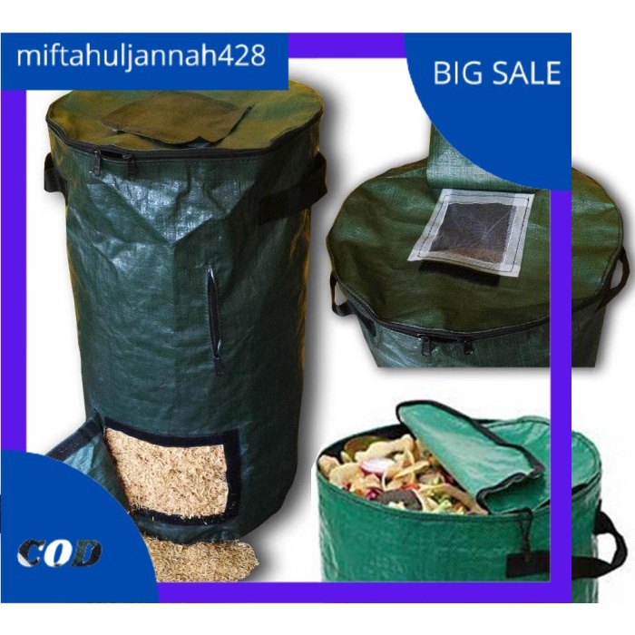 Tas pengolahan kompos easy grow compost bag kapasitas 80 liter