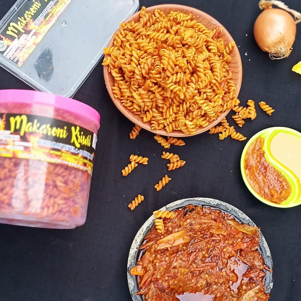 

Makaroni Kriwil EXTRA PEDAS Kemasan ±600Gr - PEDAS LEVEL 1-17