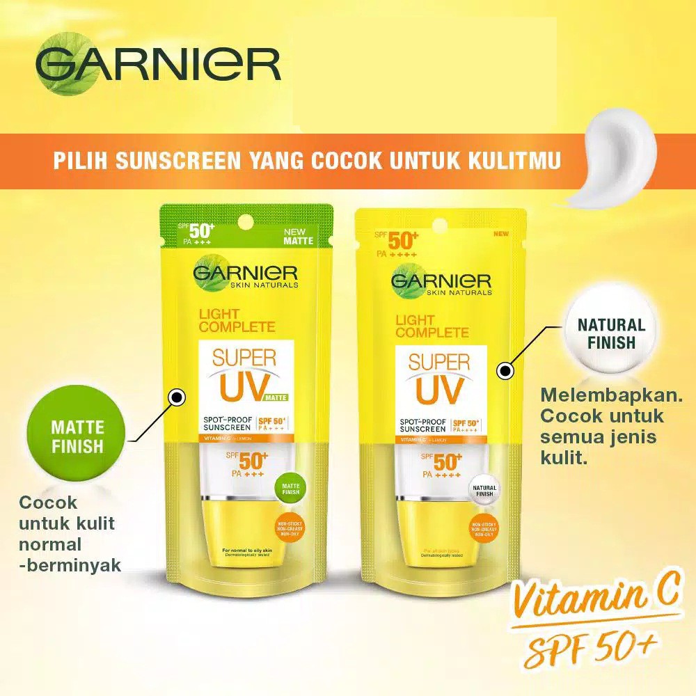 Garnier Light Complete Super UV Spot Proof Sunscreen SPF 50+ PA+++ 30 ml Natural / Matte